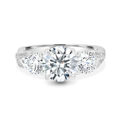 Anel Tríade da Luz com Cristal de Moissanite