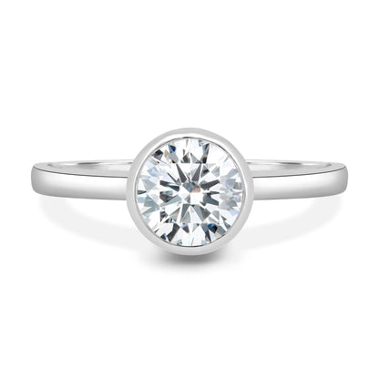 Anel Ponto Mítico com Cristal de Moissanite