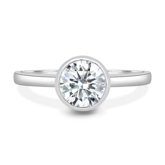 Anel Ponto Mítico com Cristal de Moissanite