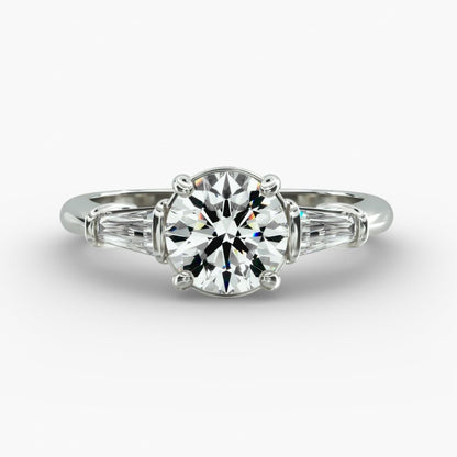 Anel Cometa Celeste com Cristal de Moissanite