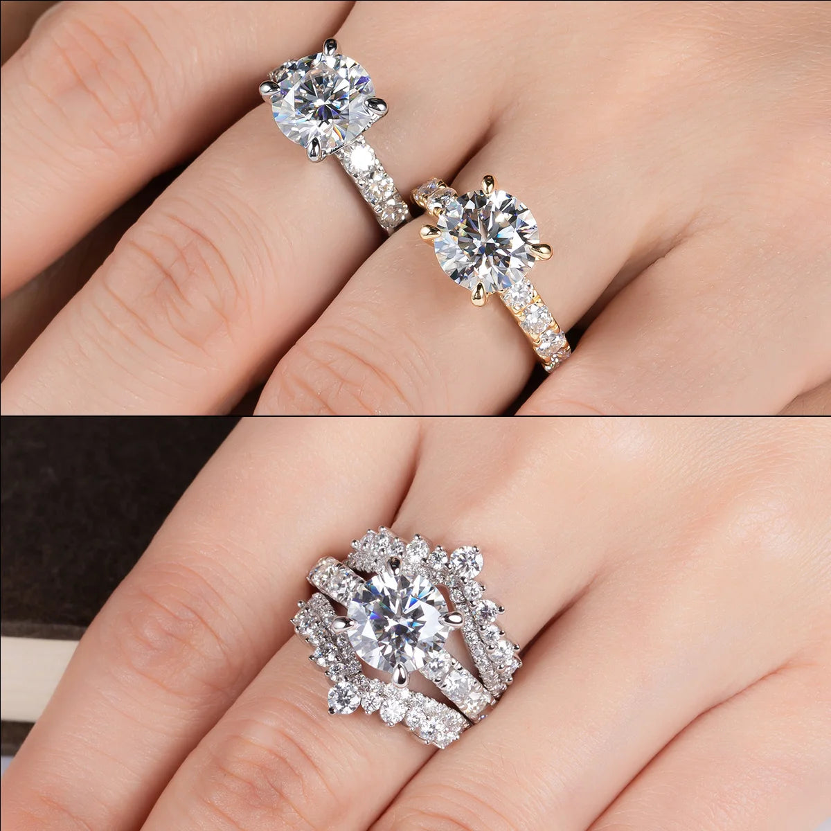 Anel Brilho Ascendente com Cristal de Moissanite