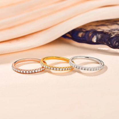 Meia Aliança Essência Mítica com Cristal de Moissanite