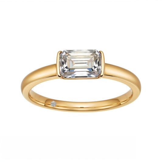 Anel Sólido Infinito em Cristal de Moissanite