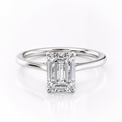 Anel Esmeralda Brilhante em Cristal de Moissanite