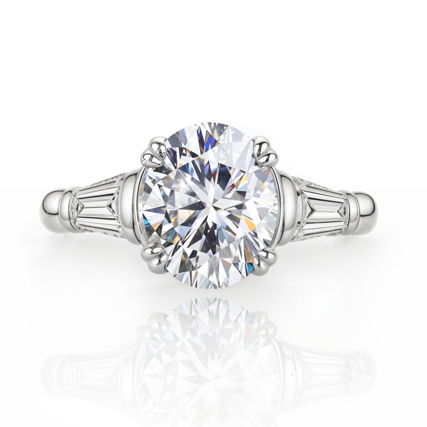 Anel Iluminar Completo com Cristal de Moissanite