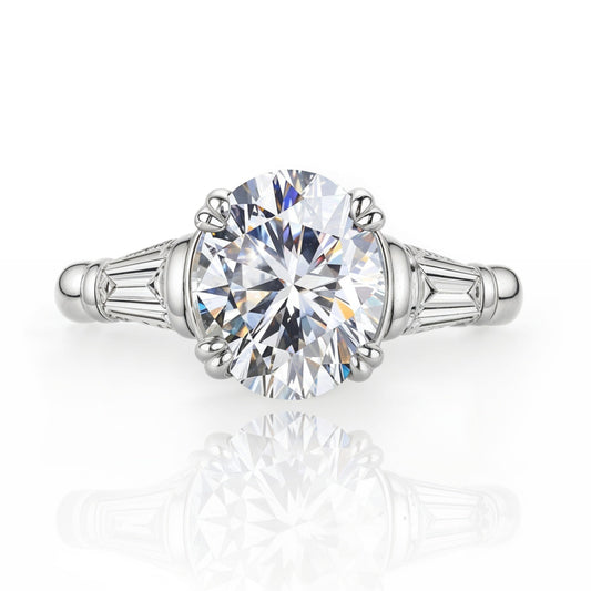 Anel Iluminar Completo com Cristal de Moissanite