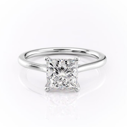 Anel Princesa Cintilante com Cristal de Moissanite