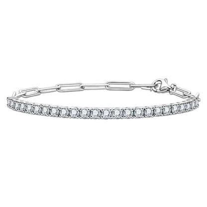 Bracelete Horizonte Cósmico em Cristal de Moissanite