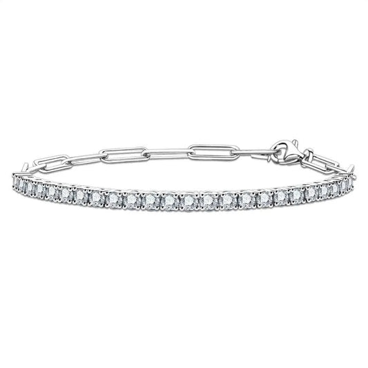 Bracelete Horizonte Cósmico em Cristal de Moissanite