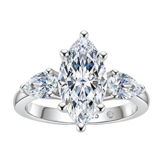 Anel Princípio da Luz com Cristal de Moissanite