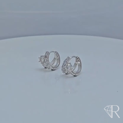 Brinco Estilo Estelar em Cristal de Moissanite