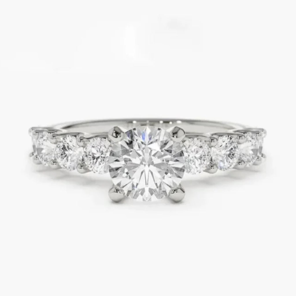 Anel Brilho Ascendente com Cristal de Moissanite
