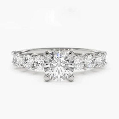 Anel Brilho Ascendente com Cristal de Moissanite