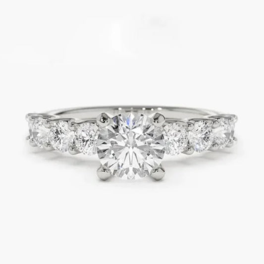 Anel Brilho Ascendente com Cristal de Moissanite