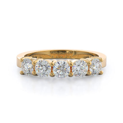 Meia Aliança Crepúsculo Radiante em Cristal de Moissanite